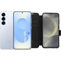 Samsung Galaxy S25 256GB Lichtblauw 5G + BlueBuilt Book Case Zwart