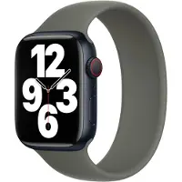 Apple Siliconen solobandje voor de Watch | 38/40/41/42 mm - Maat 6 - Olive