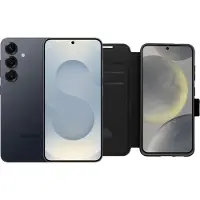 Samsung Galaxy S25 128GB Zilver 5G + BlueBuilt Book Case Zwart