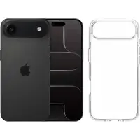Apple iPhone Air 256GB Zwart + BlueBuilt Protective Back Cover Transparant