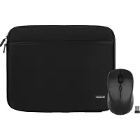 BlueBuilt Laptophoes breedte 37 cm 15-16 inch S Zwart + Nexum Draadloze muis