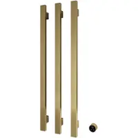 Hotbath &More RASV135 Rails Round handoekwarmerset 50cm met 4 stangen en schakelaar geborsteld messing PVD