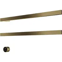 Hotbath &more set van 2 rails ras80 square 80 cm met separate schakelaar geborsteld messing pvd