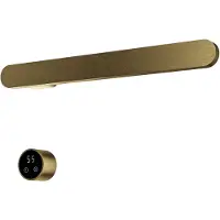 Hotbath &More RASS50 Rails Soft Square handoekwarmerset 50cm met 1 stang en schakelaar geborsteld messing PVD