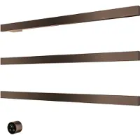 Hotbath &More RAS80 Rails Square handoekwarmerset 80cm met 3 stangen en schakelaar tuscan bronze