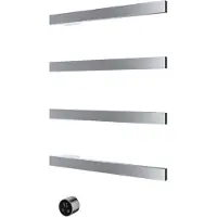 Hotbath Square radiator met 4 rails 50cm met aparte schakelaar en excl. inbouwelement chroom