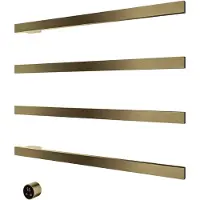 Hotbath &More RAS80 Rails Square handoekwarmerset 80cm met 4 stangen en schakelaar geborsteld messing PVD
