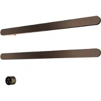 Hotbath &More RASS80 Rails Soft Square handoekwarmerset 80cm met 2 stangen en schakelaar tuscan bronze