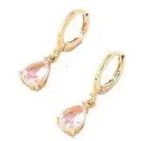Yehwang oorbellen vintage roze - earrings teardrops roze - peervormig kleur goud - waterproof - cadeau moeder dochter