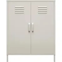 Dorel Home Bradford - Kast met 1 deur in metaal taupe (100 x 79 x 39 cm)