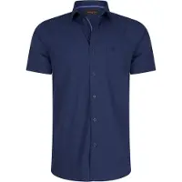Cappuccino Italia Overhemden Korte Mouw Palermo Blauw