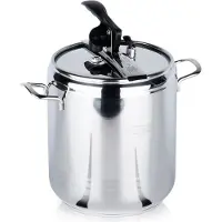 Orion PROFI Serie - Roestvrijstalen Snelkookpan - 9 Liter - Drukregelaar - Zilver