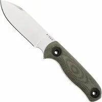 Kizer Cutlery Drop Bear Fix 3, 1101A2, Satin Sandvik 14C28N, Green Micarta bushcraftmes, Azo design