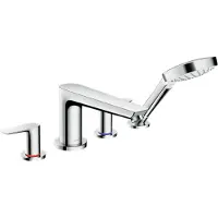 Hansgrohe Talis E afdekset 4-gats badrandcombinatie Chroom