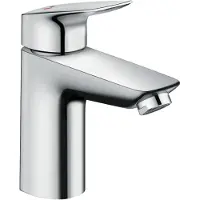 Hansgrohe Logis - Wastafelmengkraan - Ééngreeps bediening - CoolStart energiebesparend - Met trekwaste - 100mm - Chroom