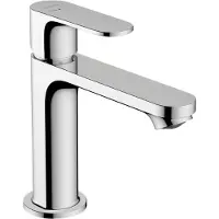 Hansgrohe Rebris S - Wastafelmengkraan - Ééngreeps bediening - CoolStart energiebesparend - Met trekwaste - 110mm maat - Chroom
