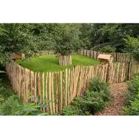 Tuindeco Engelse kastanjehekwerk op rol 180 cm/5,0 cm/3 draden
