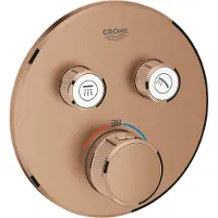 GROHE Thermostatische Douchekraan Grohtherm Smart Control met Omstelling Warm Sunset Geborsteld