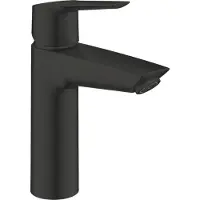 GROHE Quickfix Start M-size wastafelkraan met push-open waste mat zwart