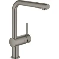 GROHE Keukenmengkraan minta l-uitloop uittrekbare dual spray hard graphite geborsteld