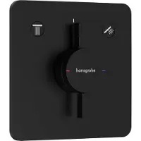 Hansgrohe DuoTurn Q kraan inbouw voor 2 functies, mat zwart