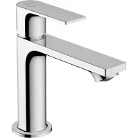 Hansgrohe Rebris E - Wastafelmengkraan - Ééngreeps bediening - CoolStart energiebesparend - Met trekwaste - 110mm maat - Chroom