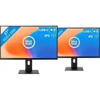 BlueBuilt Écran PC Full HD avec USB-C 27 Pouces Lot de 2