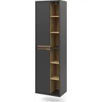 Vicco Viola Badkamerkast – 50 x 170 cm met deuren en open vakken Antraciet