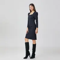 Smart & Joy Getailleerde jurk met pofmouwen