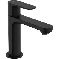 Hansgrohe Wastafelkraan rebris s eengreeps 110 coolstart met trekwaste mat zwart