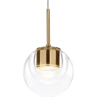 Kdln Hanglampe , Dew, dimbare, Goud / Messing, Keuken, Glas, Designer