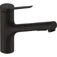 Hansgrohe Zesis M33 - Keukenkraan 150, met uittrekbare sproeikop, mat zwart 74800670