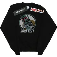 Star Wars Heren Boba Fett Retro Cirkel Sweatshirt (Zwart)