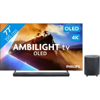 Philips Ambilight 77'' OLED760 4K (2025) + JBL Bar 1000 M2 Zwart