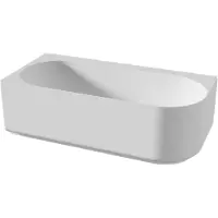 Balmani Scala tweepersoonsbad hoekbad links 175 x 80 cm Solid Surface mat wit