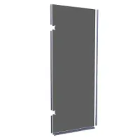 Balmani Modular Glaspaneel en deurdichting voor douchedeur 841mm Rookglas