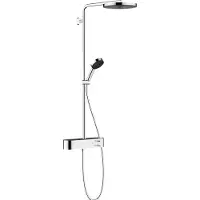 Hansgrohe Regendouche set Pulsify S Showerpipe 260 1 Jet EcoSmart Met ShowerTablet Select 400 Chroom
