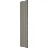 VIPERA Mares enkele handdoekradiator 37,5 x 180 cm centrale verwarming zijdegrijs zij- en middenaansluiting 1085W