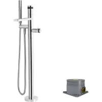Blaufoss Sonic vrijstaande badkraan thermostatisch chroom