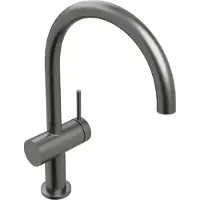 Blaufoss Round 360 EcoStart Verlaagde wastafelkraan Brushed GunMetal