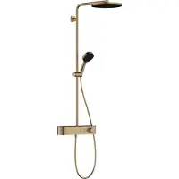 Hansgrohe pulsify s showerpipe 260 1jet ecosmart met showertablet select 400, brushed bronze
