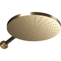Blaufoss Nola 300 Hoofddouche rond 30 cm met wand douchearm brushed champagne gold