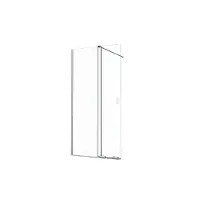 Balmani Move Slide inloopdouche met beweegbare wand 100 x 200 cm helder glas met coating, chroom profiel