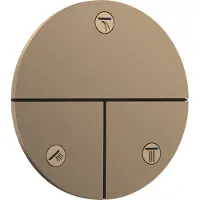 Hansgrohe showerselect comfort s stopkraan inbouw voor 3 functies, brushed bronze