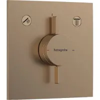 Hansgrohe duoturn e kraan inbouw voor 2 functies, brushed bronze