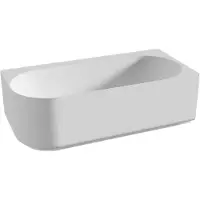 Balmani Scala tweepersoonsbad hoekbad rechts 175 x 80 cm Solid Surface mat wit