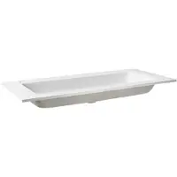 Balmani Tablo Strada enkele wastafel glanzend composiet marmer 120 x 55 cm