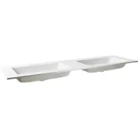 Balmani Tablo Strada dubbele wastafel glanzend composiet marmer 180 x 55 cm