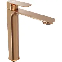 Blaufoss Bodan verhoogde wastafelkraan brushed rosegold
