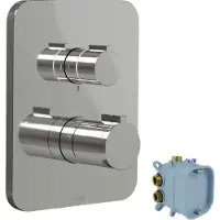 Blaufoss Smartbox Softline thermostatische inbouw douchekraan 2 functies glanzend chroom incl. inbouwelement